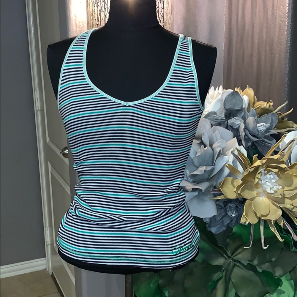 Vans striped v-neck tank